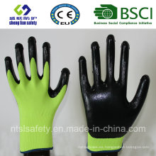 13G poliéster Shell con guantes de trabajo revestidos de nitrilo (SL-N110)